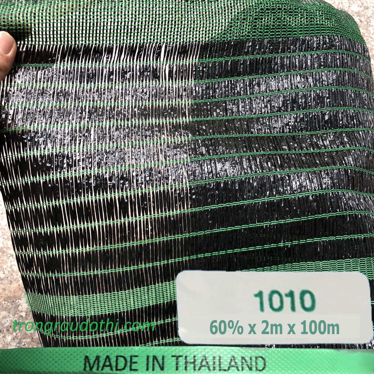 Lưới che nắng Thái Lan 2Mx100, 60% (đen)